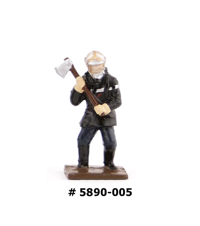 pompier avec hache (collection ''minis'' h.40 mm)