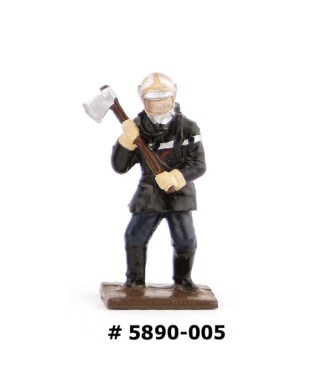 pompier avec hache (collection ''minis'' h.40 mm)