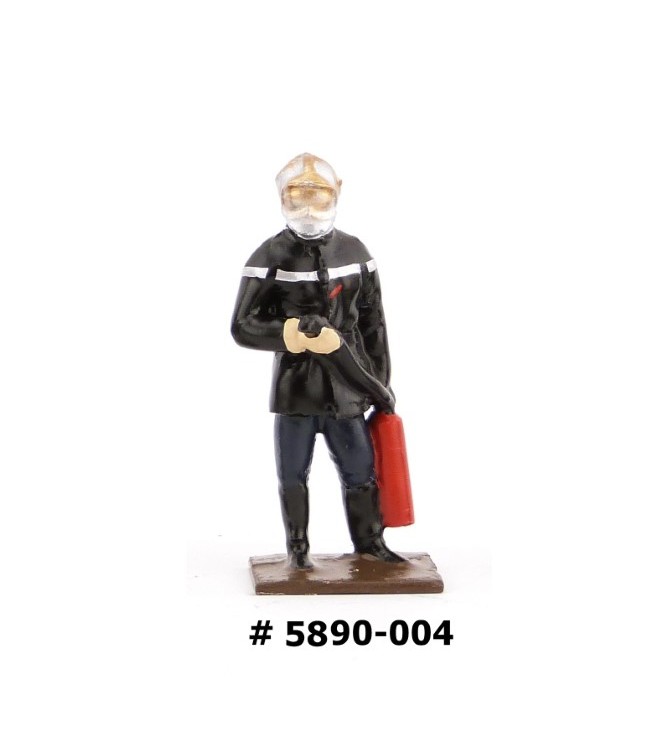 pompier avec extincteur (collection ''minis'' h.40 mm)