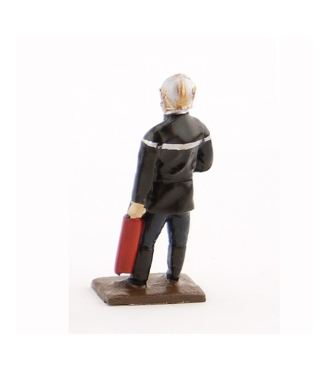 pompier avec extincteur (collection ''minis'' h.40 mm)