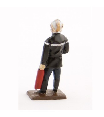 pompier avec extincteur (collection ''minis'' h.40 mm)
