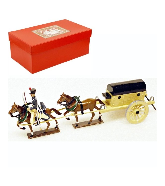 Ambulance de Larrey, 2 chevaux, en coffret rouge