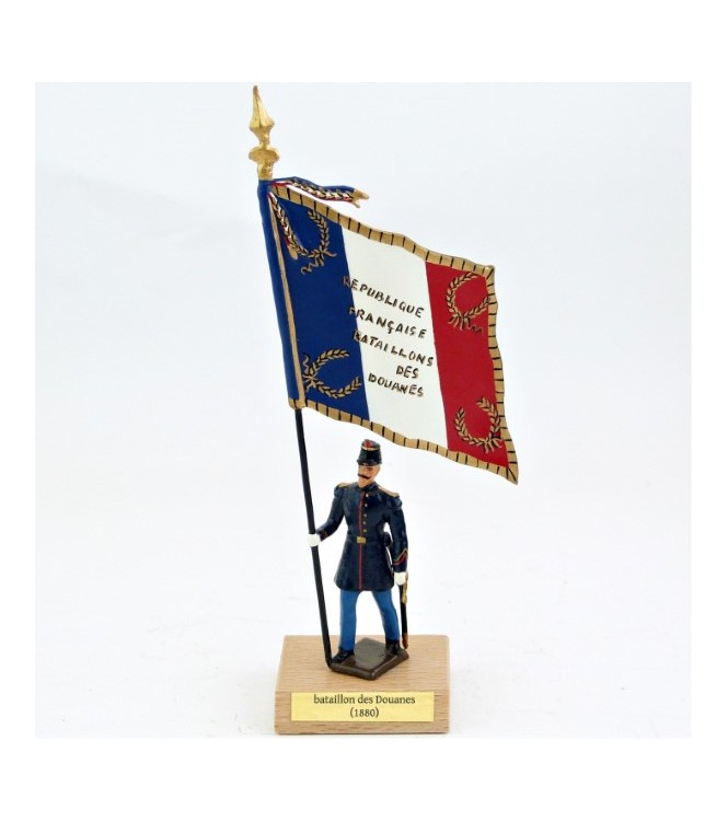 porte-drapeau grand modèle des douaniers (IIIe république)