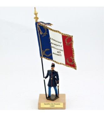 porte-drapeau grand modèle des douaniers (IIIe république)