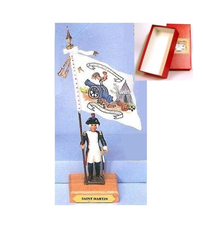 drapeau du District de Saint Martin en coffret