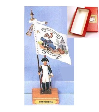drapeau du District de Saint Martin en coffret