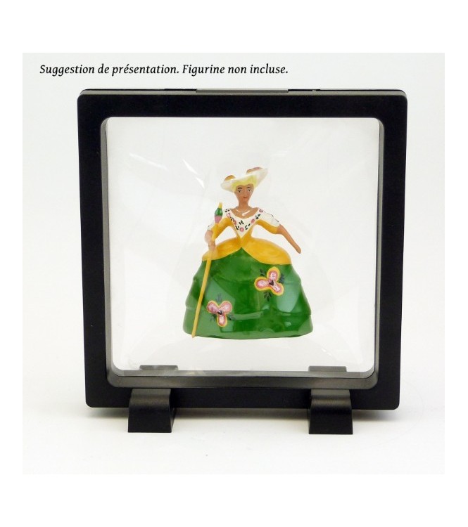 présentoir, effet suspendu, noir 11x11 cm