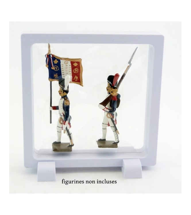 présentoir, effet suspendu, blanc 11x11 cm