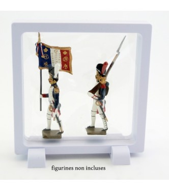 présentoir, effet suspendu, blanc 11x11 cm