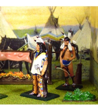 diorama « Wild Bill Hickoketchef indien Mandan » (« le camp indien »)