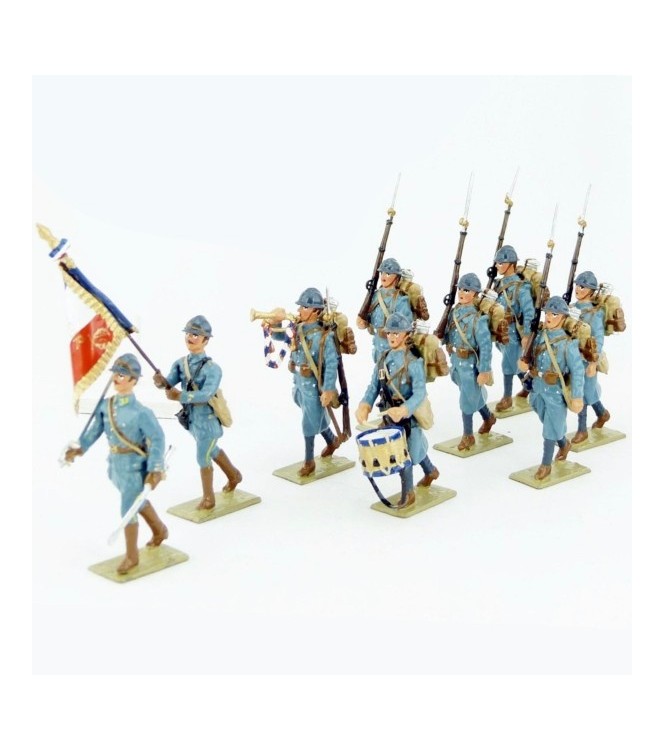 ensemble de 9 figurines de l’Infanterie de ligne Bleu Horizon (collection LG)