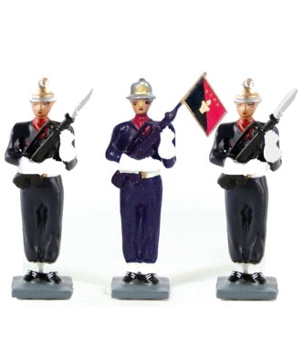 Garde au fanion des Pompiers (ens. de 3 p.)