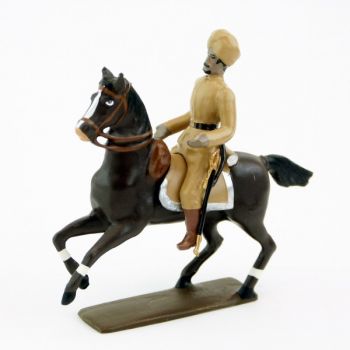 officier des hindous kakis à cheval