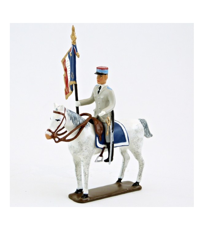 porte-étendard de l'EAABC à cheval