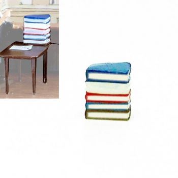 pile de dossiers (diorama « le Tribunal »)