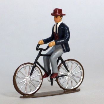 Homme à bicyclette (Paris 1900)