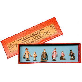 coffret de 6 personnages &laquo; voyageurs &raquo; (&eacute;chelle O, h. 40 mm)