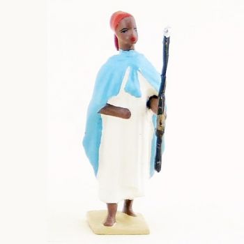 goumier en bleu chéchia avec fusil