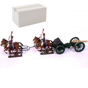 Canon Gribeauval, attelage 4 chevaux