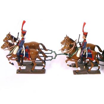 Canon Gribeauval, attelage 4 chevaux