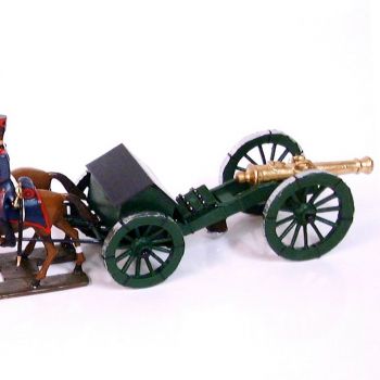 Canon Gribeauval, attelage 4 chevaux