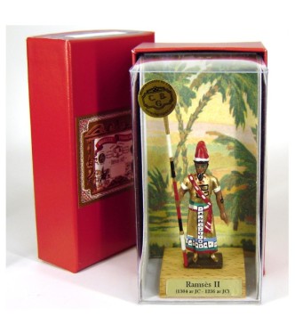 Ramsès II sur socle bois en coffret de présentation