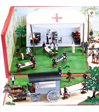 très grand diorama « les Manœuvres du Service de Santé »