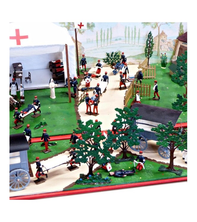 très grand diorama « les Manœuvres du Service de Santé »