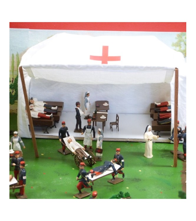 très grand diorama « les Manœuvres du Service de Santé »