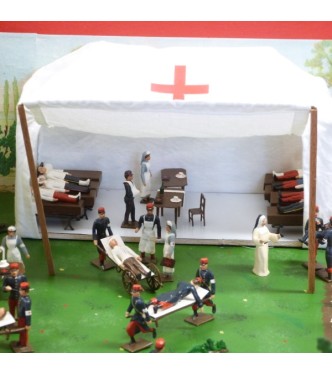 très grand diorama « les Manœuvres du Service de Santé »