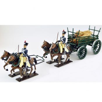 Fourragère hippomobile Empire, attelage 4 chevaux (alezan)