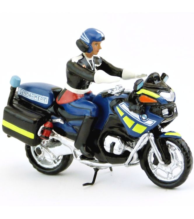 motard de gendarmerie en tenue d'honneur (vareuse) sur moto BMWR1200RT