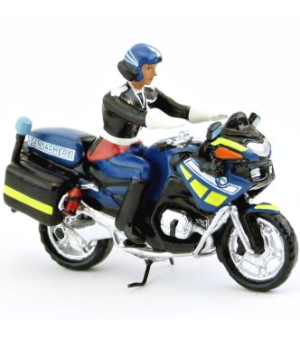 motard de gendarmerie en tenue d'honneur (vareuse) sur moto BMWR1200RT