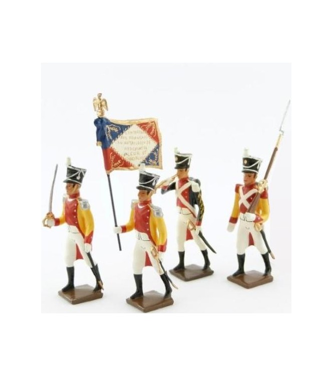 bataillon du Prince de Neuchâtel, ensemble de 4 figurines