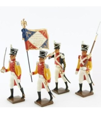 bataillon du Prince de Neuchâtel, ensemble de 4 figurines