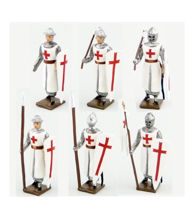 Templiers, ensemble de 6 figurines