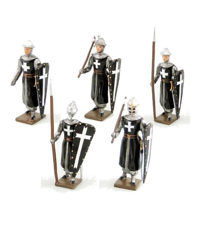 ensemble de 5 figurines « Hospitaliers »