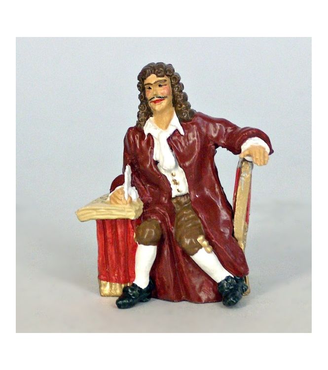 Molière assis dans son fauteuil