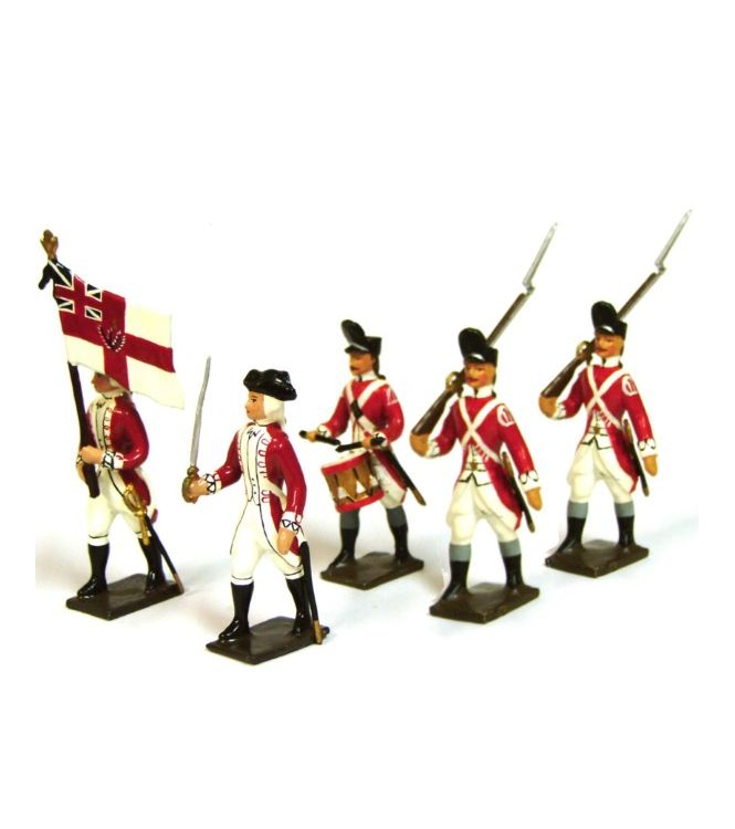 Grenadiers anglais 33e rgt, ensemble de 5 figurines