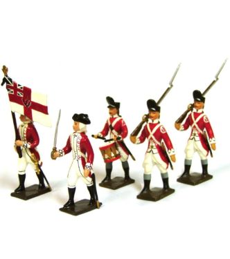 Grenadiers anglais 33e rgt, ensemble de 5 figurines