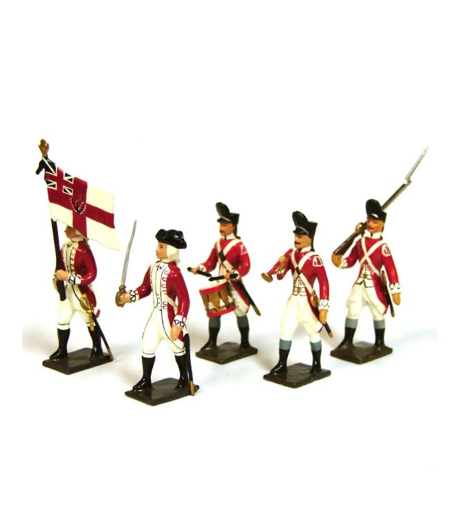 Grenadiers anglais 33e rgt, esemble de 5 figurines