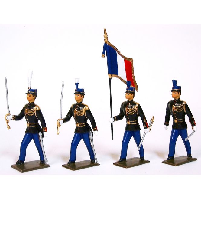 Ecole des officiers de la Gendarmerie, ens. de 4 figurines