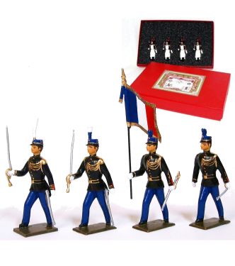 Ecole des officiers de la Gendarmerie, coffret de 4 figurines