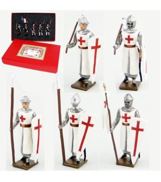 Templiers, coffret de 5 figurines