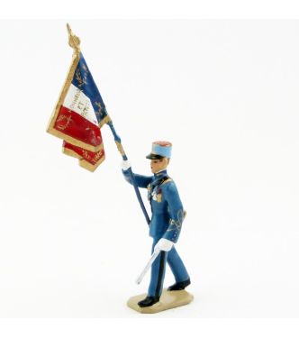 porte-étendard de l'École militaire des aspirants de Coëtquidan (EMAC)