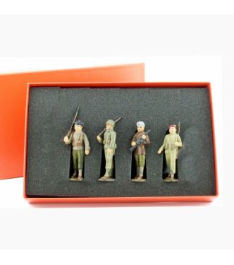 coffret de 4 figurines « les Héros de la Libération » (1945) (h. moy. 65 mm)