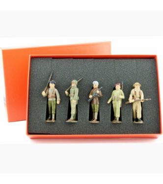 coffret de 5 figurines « les Héros de la Libération » (1945) (h. moy. 65 mm)