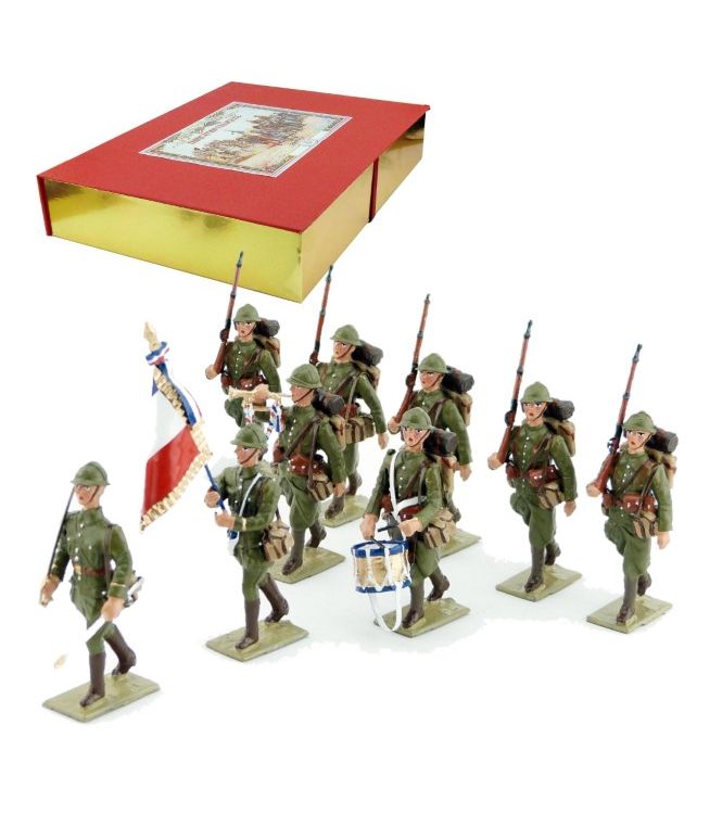 Infanterie Française en 1939 (9 piétons - 1 Off-1 Dpx-1 Tb-1 Tp-5 Ft)