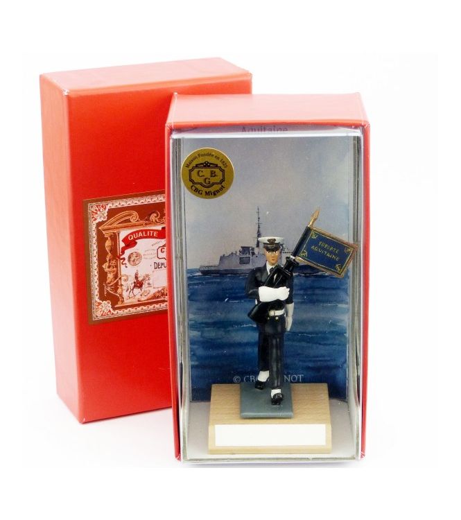 porte-Fanion de la frégate Aquitaine en coffret de présentation