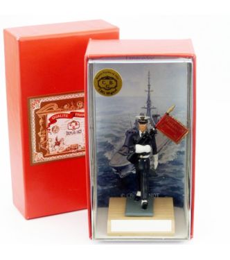porte-Fanion de la frégate Languedoc en coffret de présentation